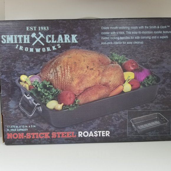 Smith and Clark ironworks non-stick steel roaster brand new - Picture 9 of 12
